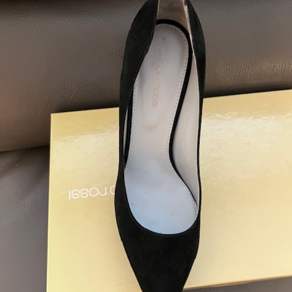 Sergio Rossi Suede Platform Pump Blk 8,5 - Picture 7 of 9